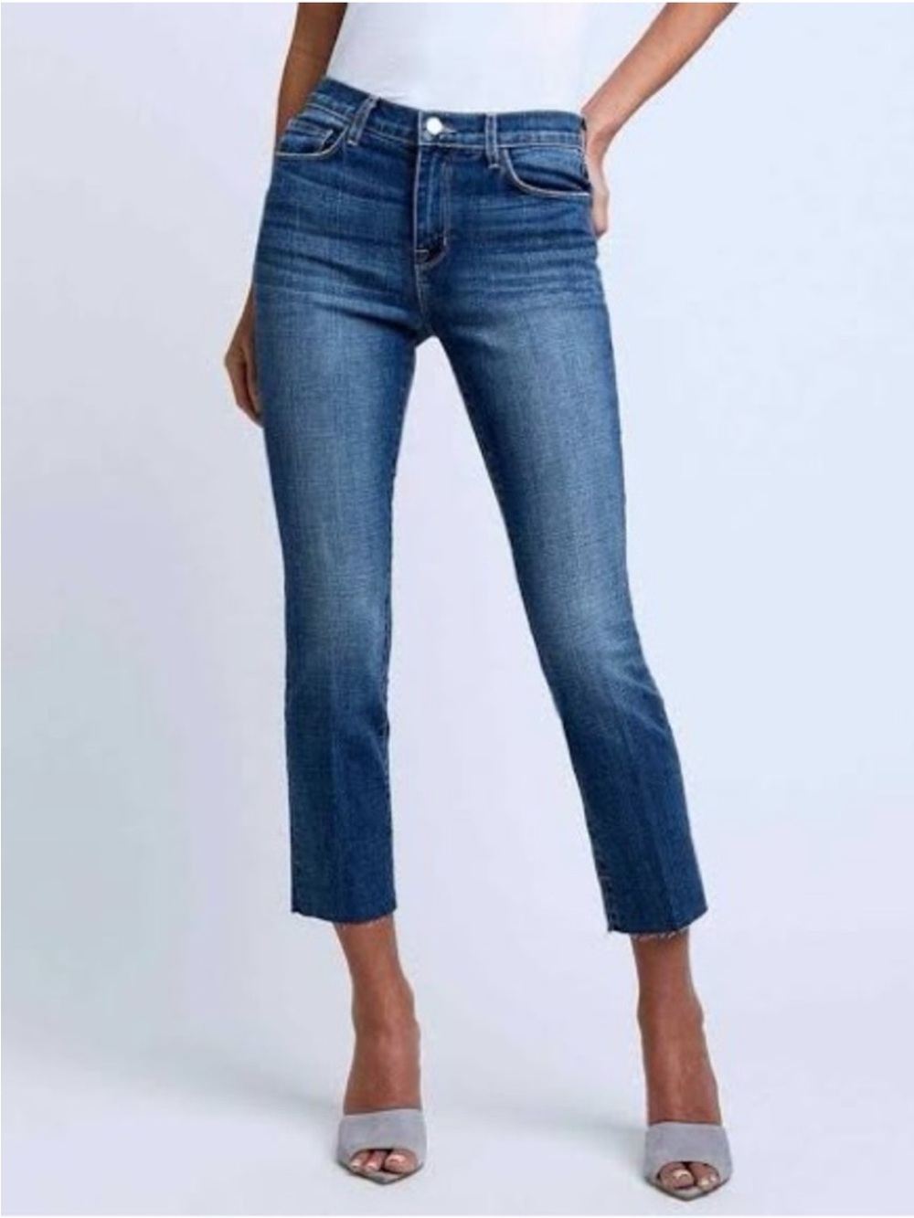 L'AGENCE Sada Cropped Slim-Leg Jeans in Mesa